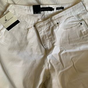 Calvin Klein White Curvy Skinny Jeans